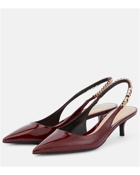 gucci tile brown patent leather pump|Gucci Signoria slingback pump in Brown Leather .